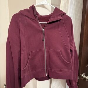 lululemon athletica cropped scuba full zip hoodie
